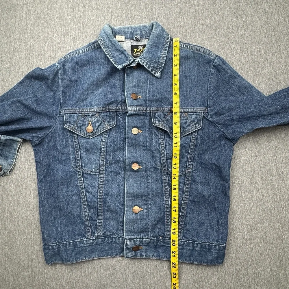 Maverick Blue Bell Denim Jean Trucker Jacket Size 38‎ USA Vintage Vtg Button